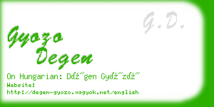 gyozo degen business card